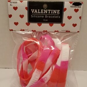 Hobby Lobby Valentine Silicone Bracelets - Red, Pink, White